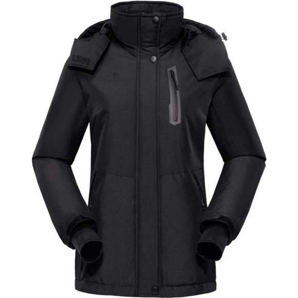 Women's Ski Jacket Waterproof Warm Winter Snow Coat Hooded